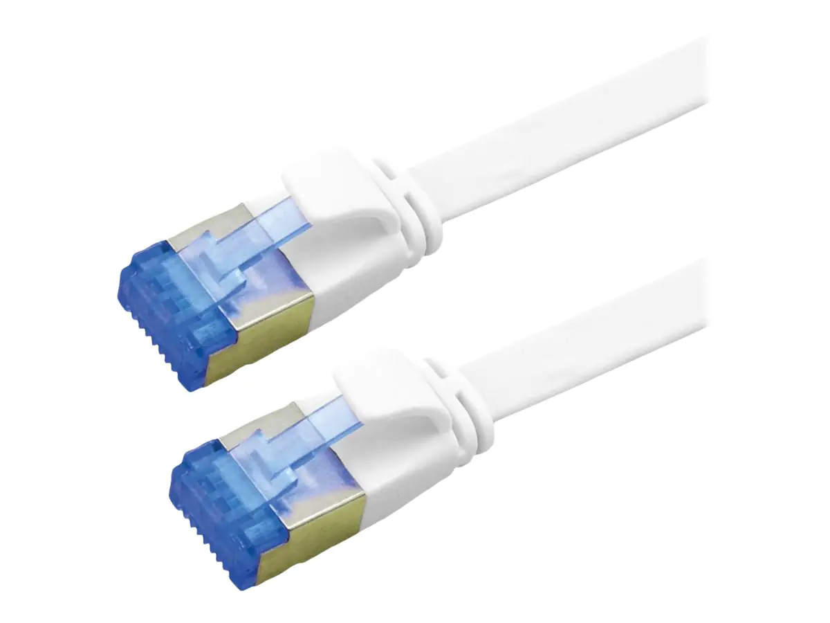 VALUE - Patch-Kabel - RJ-45 (M) zu RJ-45 (M) - 1.5 m - Foiled Unshielded Twisted Pair (F/UTP) - CAT 6a - geformt, ohne Haken, verseilt, flach - weiß