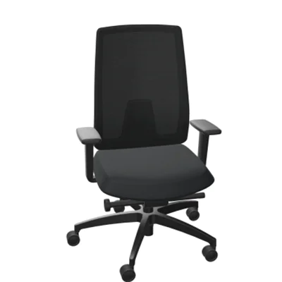 DAUPHIN Bürostuhl Indeed mesh SLP Stoff schwarz Gestell schwarz ID7056_SLP