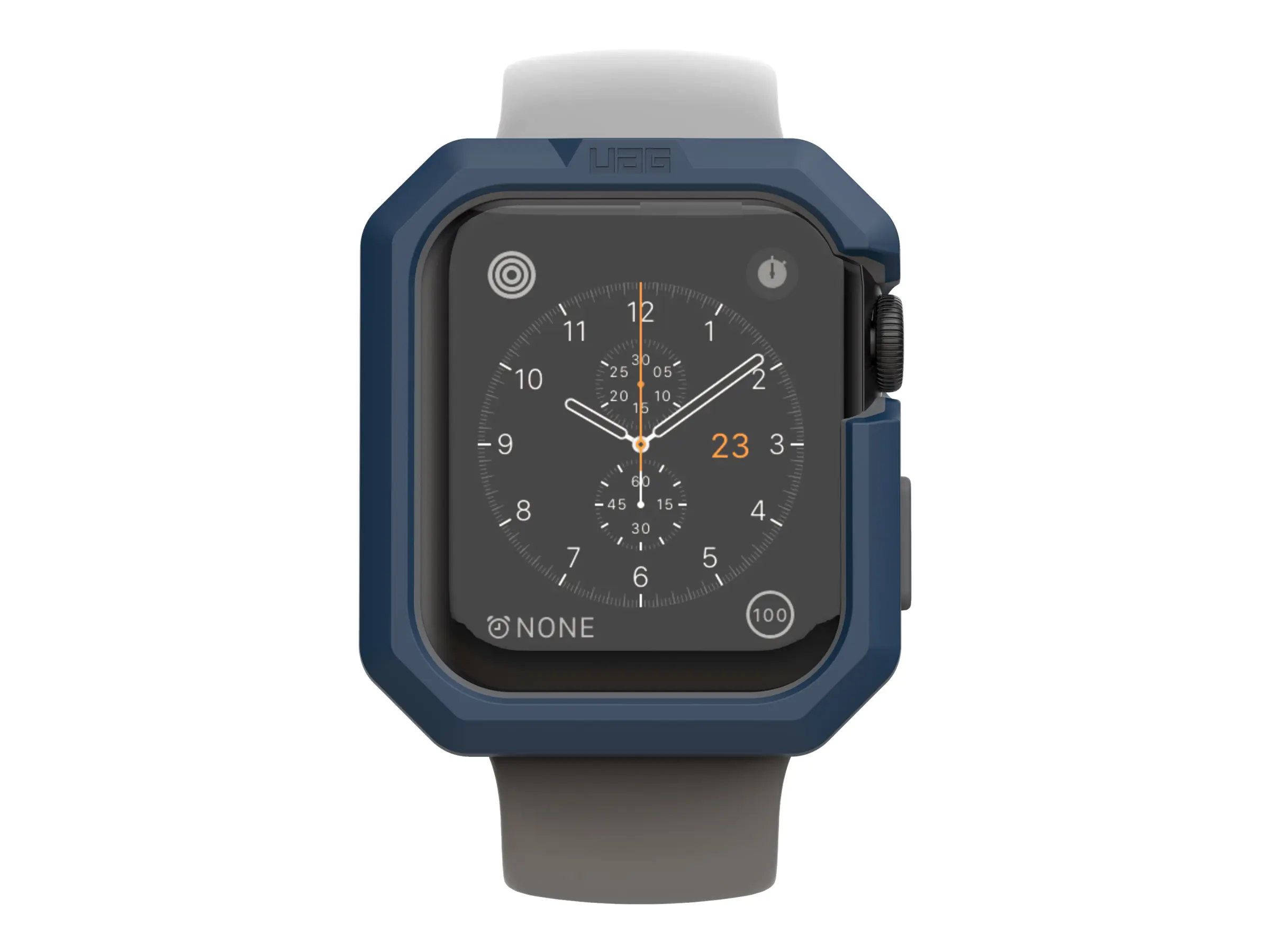 Urban Armor Gear UAG Rugged Case for Apple Watch 44/42mm - Civilian Mallard/Silver - Stoßstange