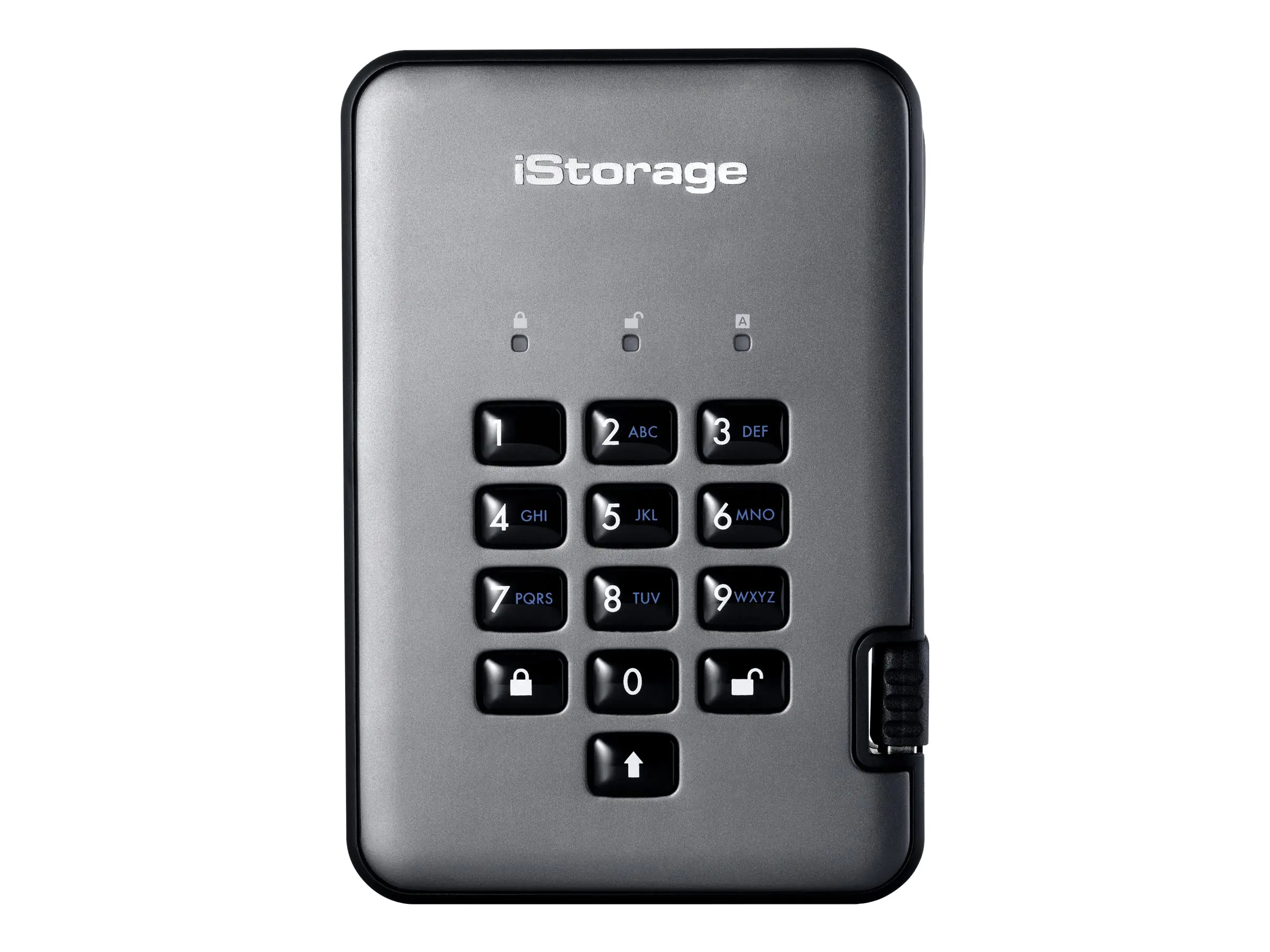 iStorage diskAshur PRO² - Festplatte - verschlüsselt - 4 TB - extern (tragbar) - USB 3.1 - FIPS 197, 256-bit SHA, 256-bit AES-XTS