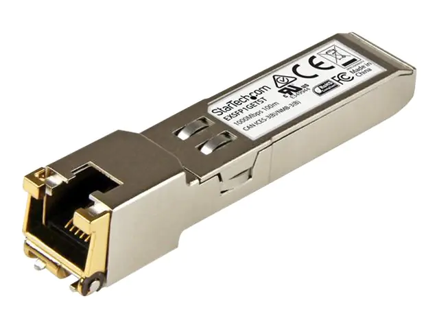 StarTech.com SFP1GETST Transceiver Modul (SFP Module, 1000Base-T Juniper kompatibel, Kupfer, RJ