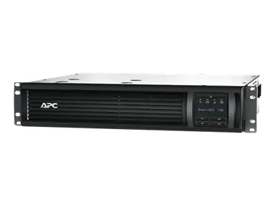 APC Smart-UPS 750VA LCD RM - USV (Rack - einbaufähig) - Wechselstrom 230 V - 500 Watt - 750 VA - Ethernet, RS-232, USB - Ausgangsanschlüsse: 4 - 2U - Schwarz - mit APC UPS Network Management Card - für P/N: AR4018SPX432, AR4024SP, AR4024SPX429, AR4024SPX4
