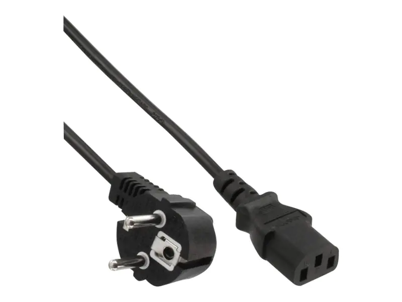 InLine - Stromkabel - IEC 60320 C13 zu CEE 7/7 (M) - 10 m - Schwarz