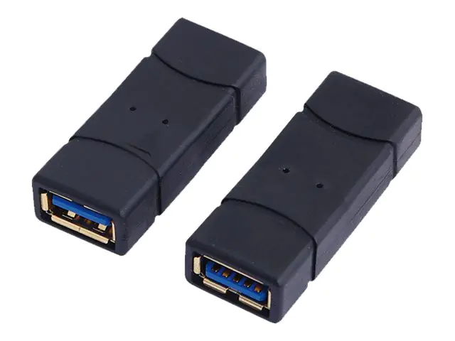 LogiLink - Gender Changer USB - USB Typ A (W) zu USB Typ A (W) - geformt - Schwarz