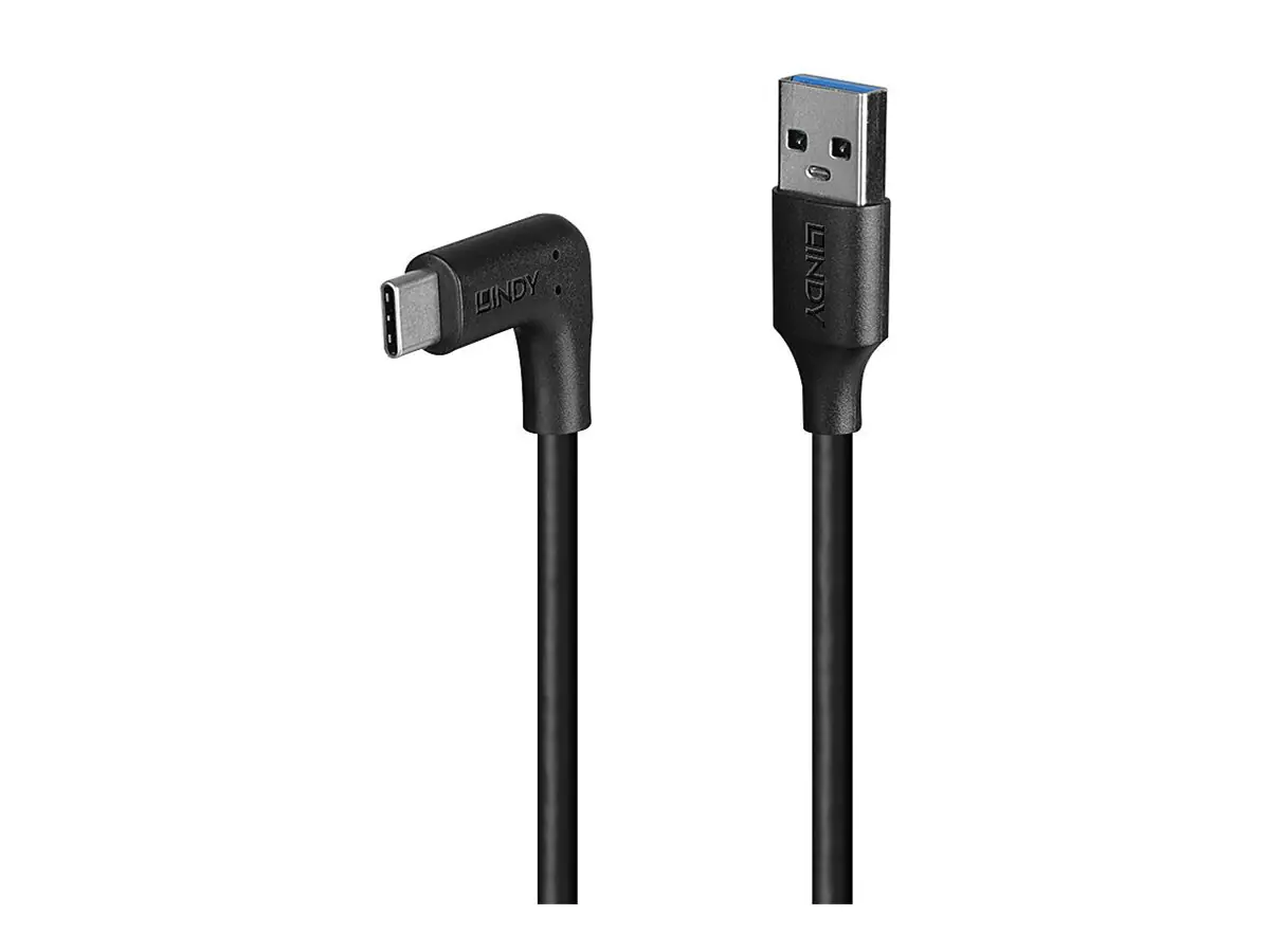 Lindy 1m USB 3.2 Typ A an C Kabel 90° gewinkelt