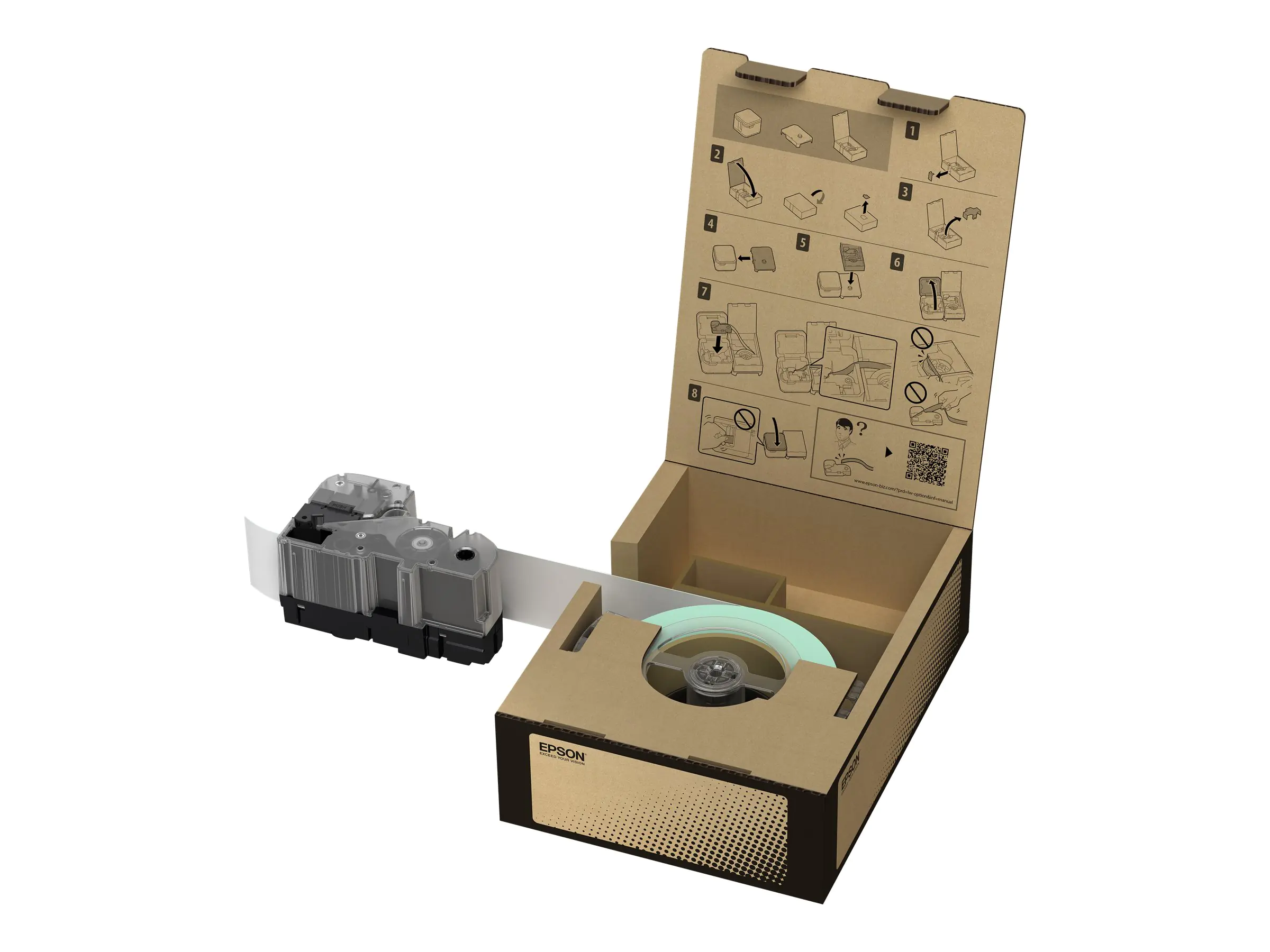 Epson BR-VN18YB-E - Vinyl - Schwarz auf Gelb - Rolle (1,8 cm x 45 m)