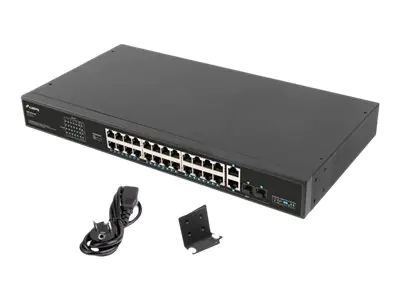 Lanberg RSFE-24P-2C-360 - Switch - unmanaged - 24 x 10/100 (PoE+)