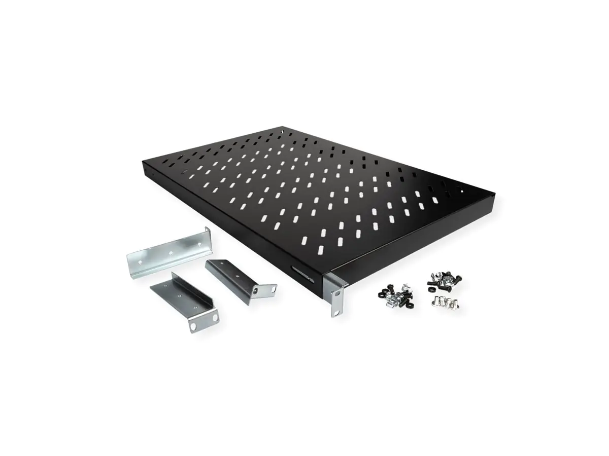 ROLINE Rack - Regal - 700 mm tief, Tragfähigkeit 50 kg - RAL 9005, Jet Black - 1U - 48.3 cm (19") 26.21.0118