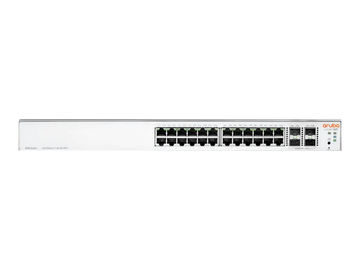 HPE Aruba Instant On 1930 24G 4SFP/SFP+ Switch - Switch - L3 - managed - 24 x 10/100/1000 + 4 x 1 Gigabit / 10 Gigabit SFP+ - an Rack montierbar