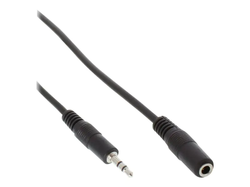 InLine - Audioverlängerungskabel - mini-phone stereo 3.5 mm weiblich zu mini-phone stereo 3.5 mm männlich - 1 m - Schwarz