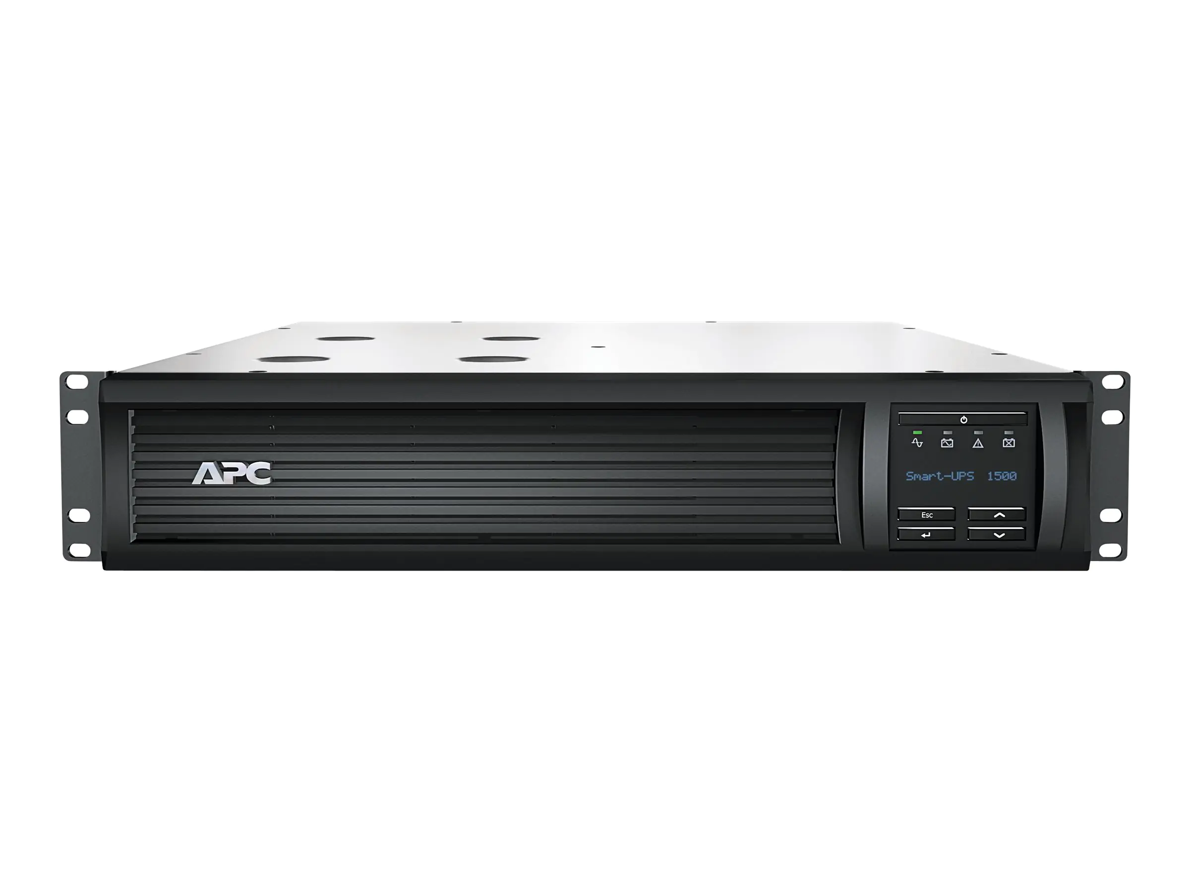 APC Smart-UPS 1500VA LCD RM - USV (Rack - einbaufähig) - Wechselstrom 220/230/240 V - 1000 Watt - 1500 VA - RS-232, USB - Ausgangsanschlüsse: 4 - 2U - Schwarz - mit APC SmartConnect - für P/N: AR106V, AR106VI, AR112SH6, AR3006, AR3006SP, AR3103, AR3103SP,