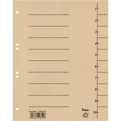 Bene Trennblatt DIN A4 Karton chamois 100 St./Pack.