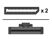 Supermicro - Internes SAS-Kabel - 1x8 Slim SAS (SFF-8654) links gewinkelt zu OCuLink (SFF-8611) - 36 cm