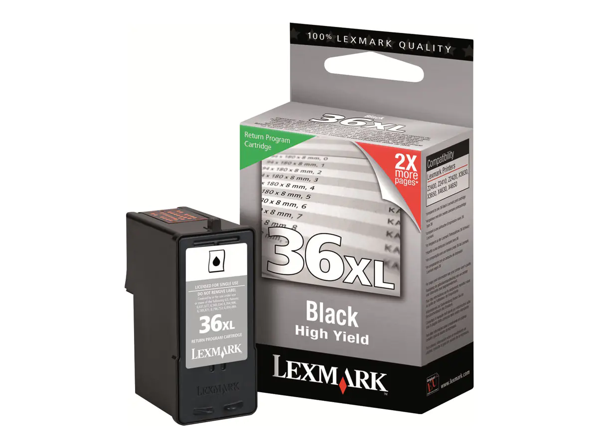 Lexmark Tinte 18C2170E 36XL schwarz 500 Seiten Große Füllmenge 1 Stück