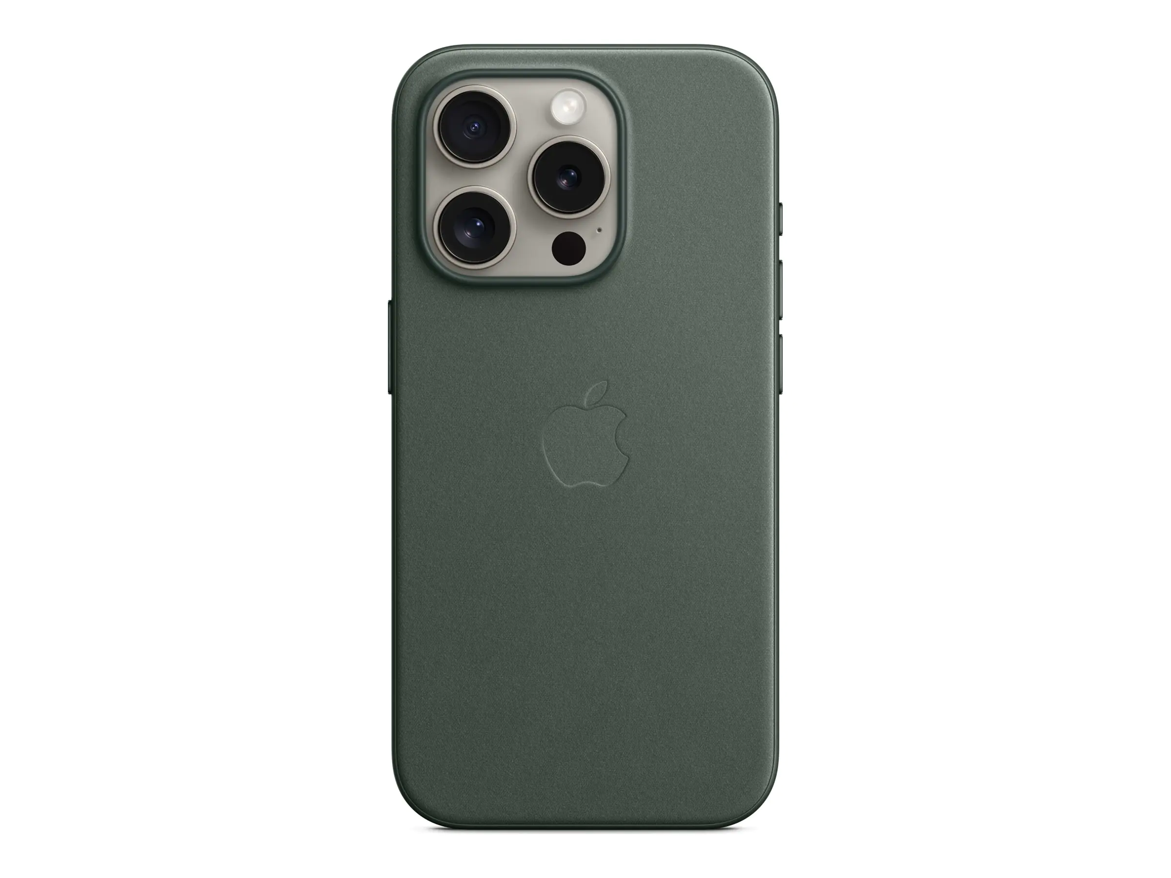 Apple - Hintere Abdeckung für Mobiltelefon - kompatibel mit MagSafe - Microtwill, FineWoven - Evergreen - für iPhone 15 Pro
