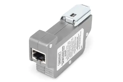 DIGITUS PoE Überspannungsschutz (RJ45), DIN -Schienenmontage, Indoor