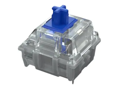 Mountain - Tastaturschalter - Blau, durchsichtig (Packung mit 90 Stück)
