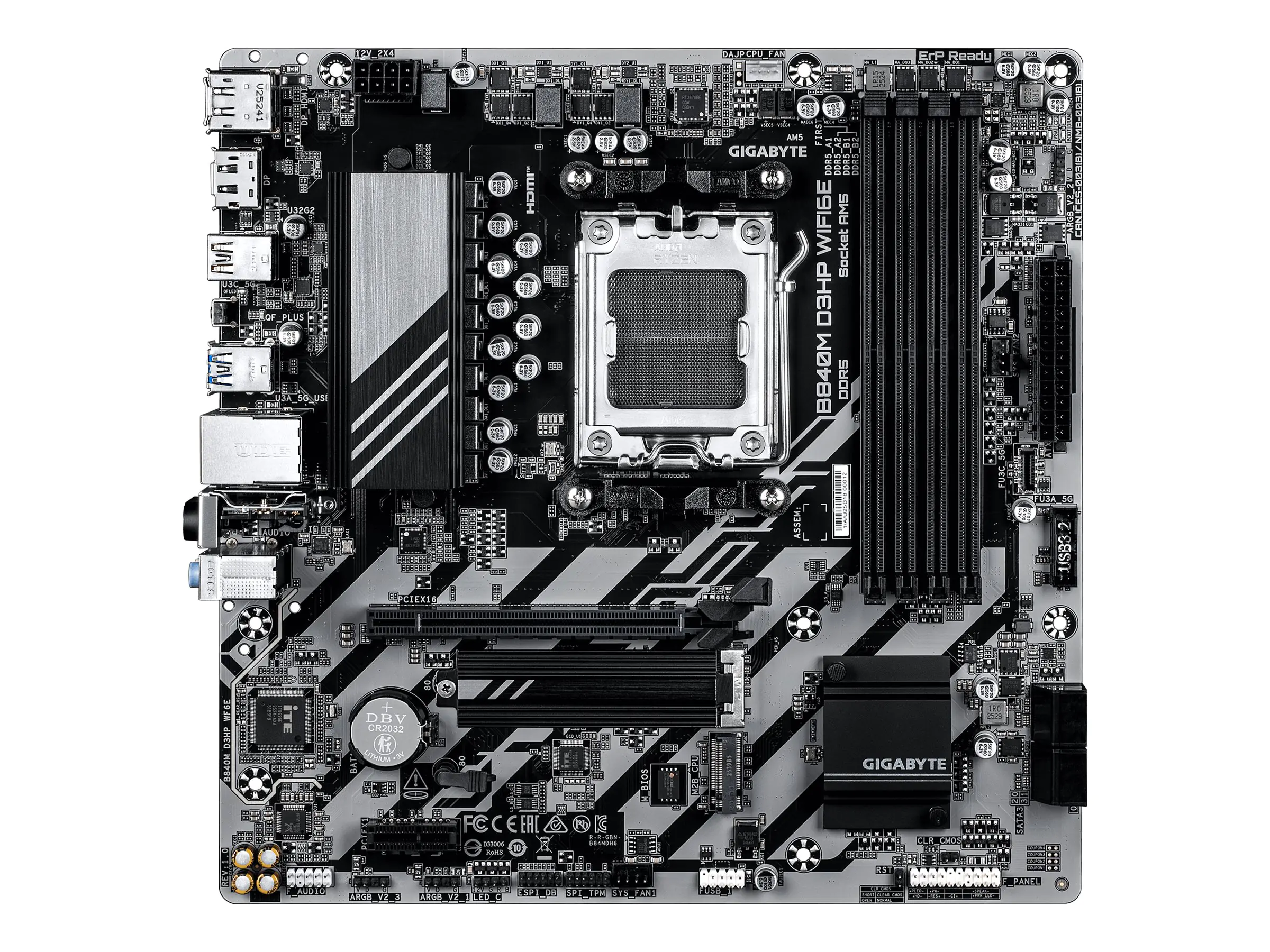 Gigabyte B840M D3HP WIFI6E - Motherboard - micro ATX - Socket AM5 - AMD B840 Chipsatz - USB-C 3.2