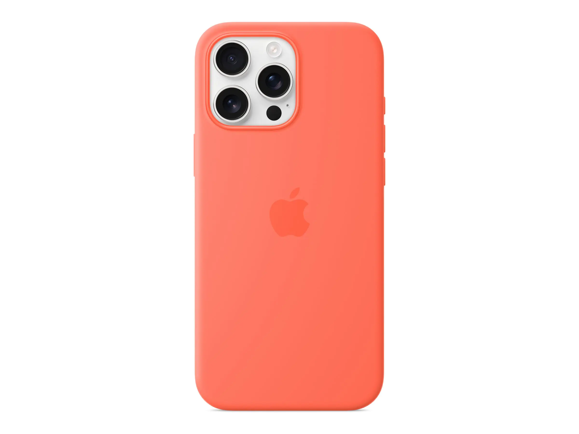 Apple - Hintere Abdeckung für Mobiltelefon - kompatibel mit MagSafe - Silikon - Tangerine - für iPhone 16 Pro Max