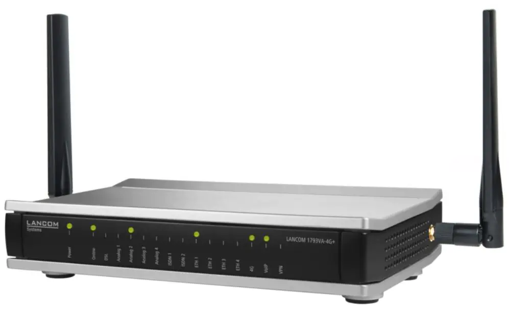 LANCOM 1793VA-4G+ - Router - ISDN/WWAN/DSL 4-Port-Switch - 1GbE - WAN-Ports: 5 - 3G, 4G - VoIP-Gateway - wandmontierbar