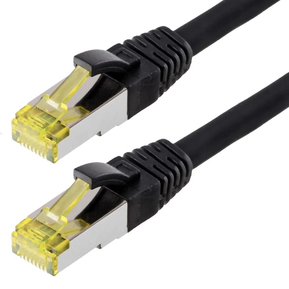 exertis Connect - Patch-Kabel - RJ-45 (M) zu RJ-45 (M) - 5 m - SFTP - CAT 6a - halogenfrei - Schwarz