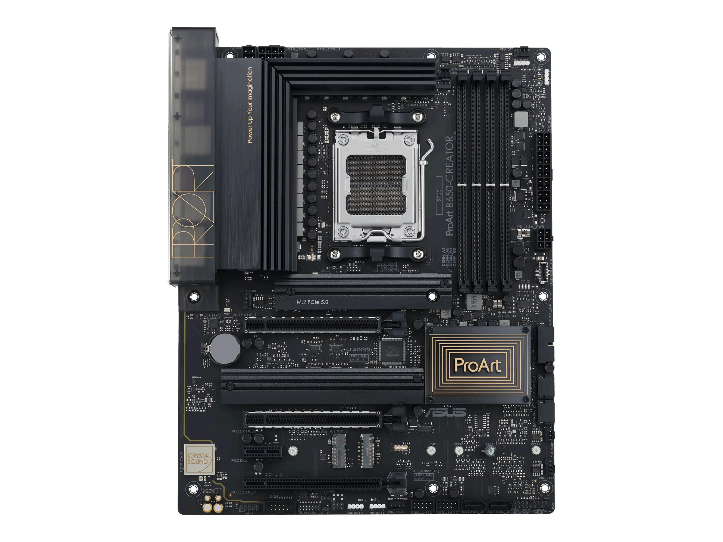 ASUS ProArt B650-CREATOR - Motherboard - ATX - Socket AM5 - AMD B650 Chipsatz - USB-C 3.2 Gen2, USB 3.2 Gen 2, USB 3.2 Gen 1, USB-C 3.2 Gen 2x2 - 2.5 Gigabit LAN, Gigabit LAN - Onboard-Grafik (CPU erforderlich) 90MB1C40-M0EAY0