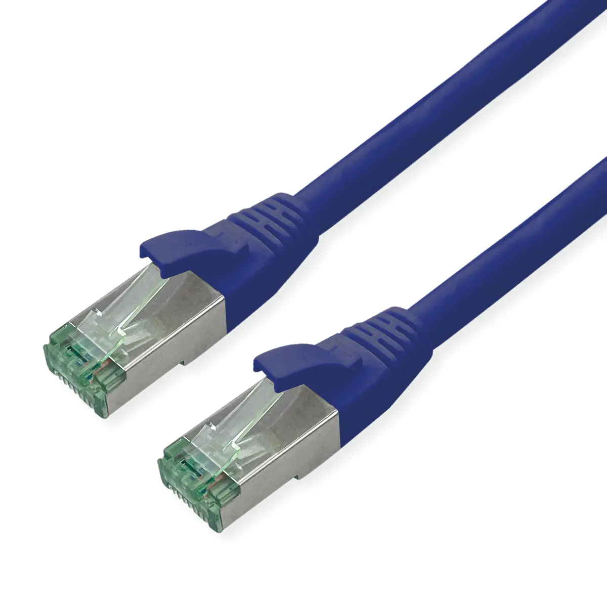 ROLINE RM S/FTP Patchkabel Kat6A/Kl.EA TPE blau 0.3m - FTP - PIMF