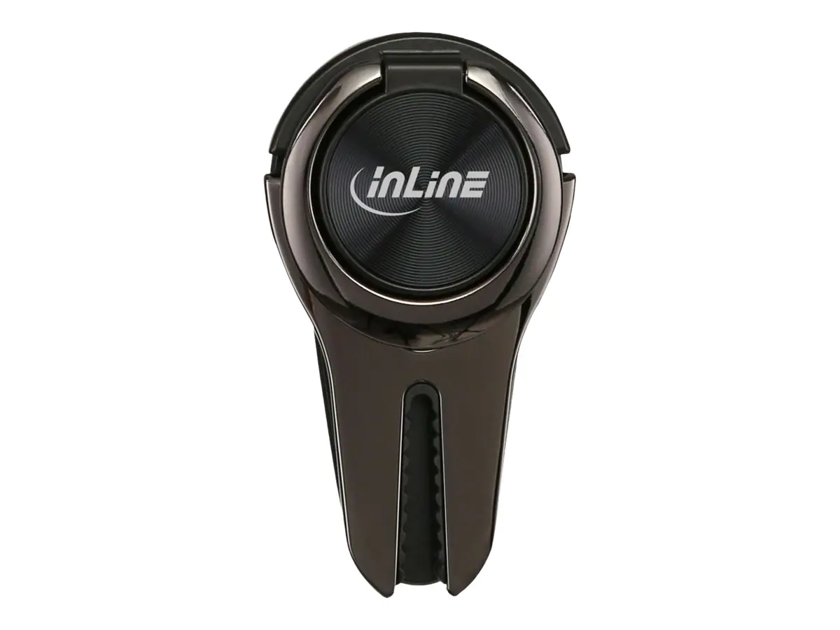 InLine Smartclip 3in1 - Kfz-Halterung/Fingerhalter/Standfuß für Handy - Schwarz