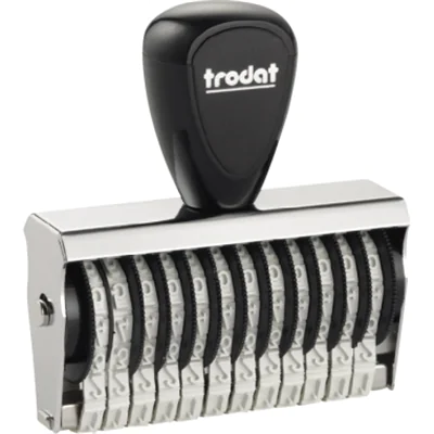 trodat Ziffernbandstempel 54862 12stellig 4mm grau/rot