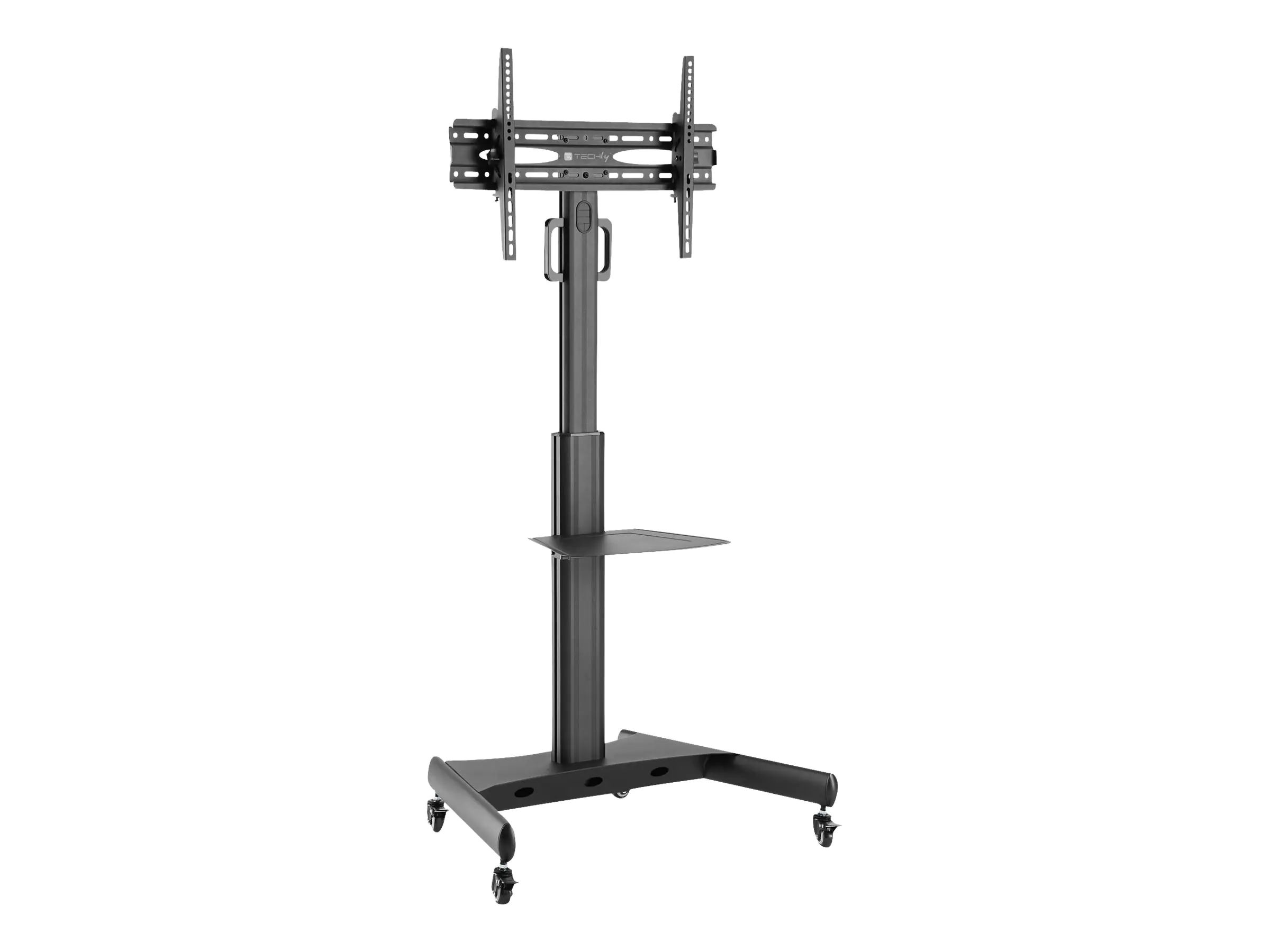 Techly Wagen - für LCD / AV System - Aluminium - Schwarz - Bildschirmgröße: 81-165 cm (32"-65")