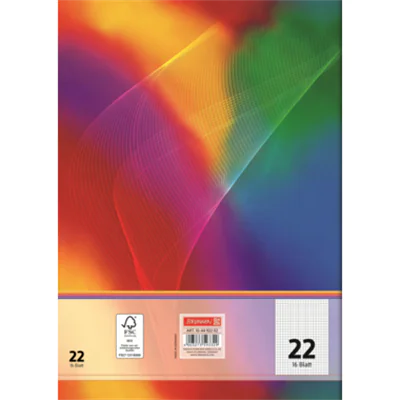 BRUNNEN Schulheft 104492202 DIN A4 16Bl kariert Aqua TCF