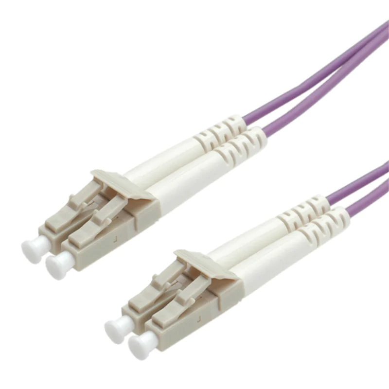 Roline - Patch-Kabel - LC Multi-Mode (M) zu LC Multi-Mode (M) - 10 m - Glasfaser - Duplex - 50/125 Mikrometer - OM4 - violett