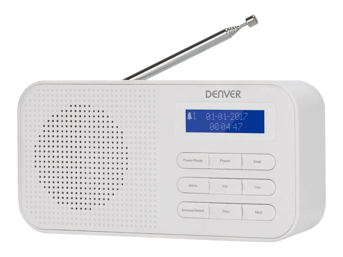DENVER DAB-42 - Tragbares DAB-Radio - 1 Watt - weiß