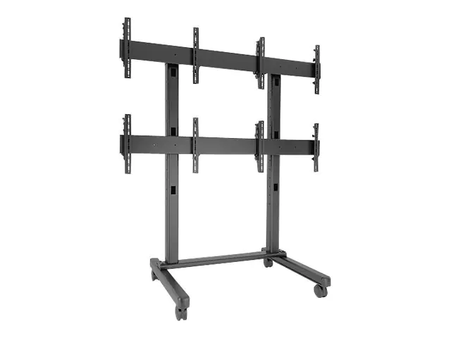 Chief Fusion Large 2x2 Freestanding Video Wall Mobile TV Cart for Displays 42-50" - Black -