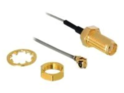 Delock HF Antenna Connection for Installation - Antennenkabel - I-PEX (M) zu SMA (W) - 20 cm - Grau