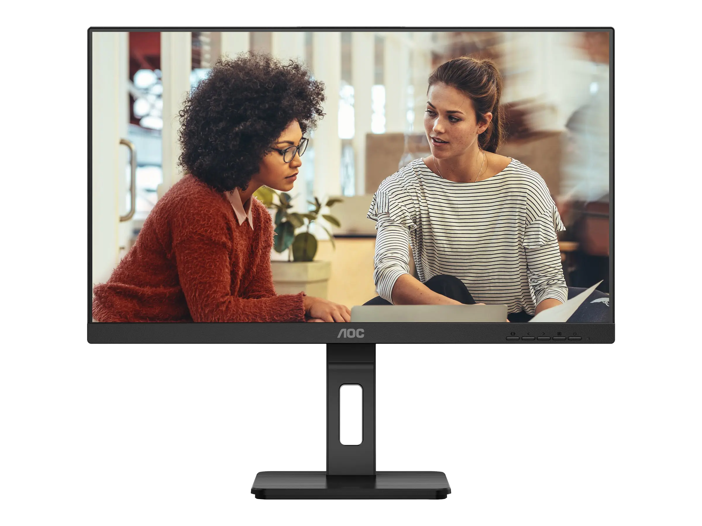 AOC 27E3QAF - LED-Monitor - 68.6 cm (27") - 1920 x 1080 Full HD (1080p) @ 75 Hz - IPS - 1000:1 - 4 ms - HDMI, VGA, DisplayPort - Lautsprecher - Textured Black