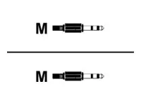 Helos Premium - Audiokabel - Mini-Stecker männlich zu Mini-Stecker männlich - 50 cm - Schwarz