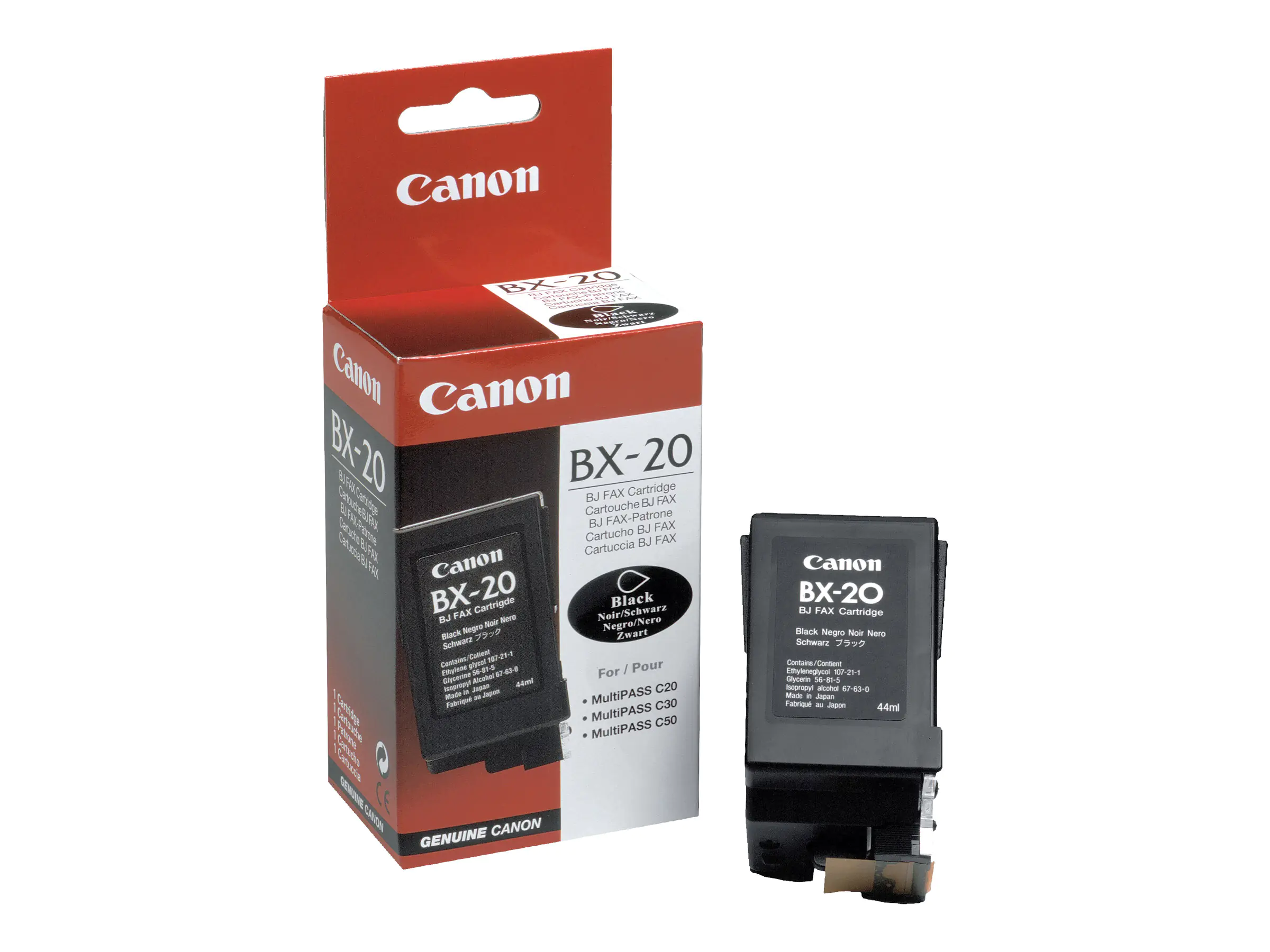 Canon BX-20 - Schwarz - Original - Tintenpatrone - für FAX B180, B215, EB10, EB15; FAXPHONE B740; MultiPASS C2500, C30, C50, C555, C70, C75, C80