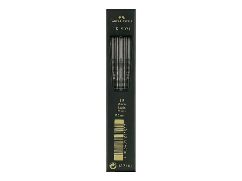 FABER-CASTELL TK 9071 - Bleistiftmine - H - Intense Black - 2 mm (Packung mit 10) 127111