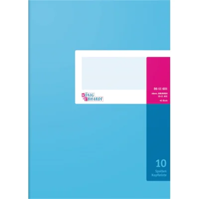 KOENIG&EBHARDT Spaltenbuch A4 10 Spalten 40 Bl - Bürokleinmaterial - Bürokleinmaterial - A4 8611601