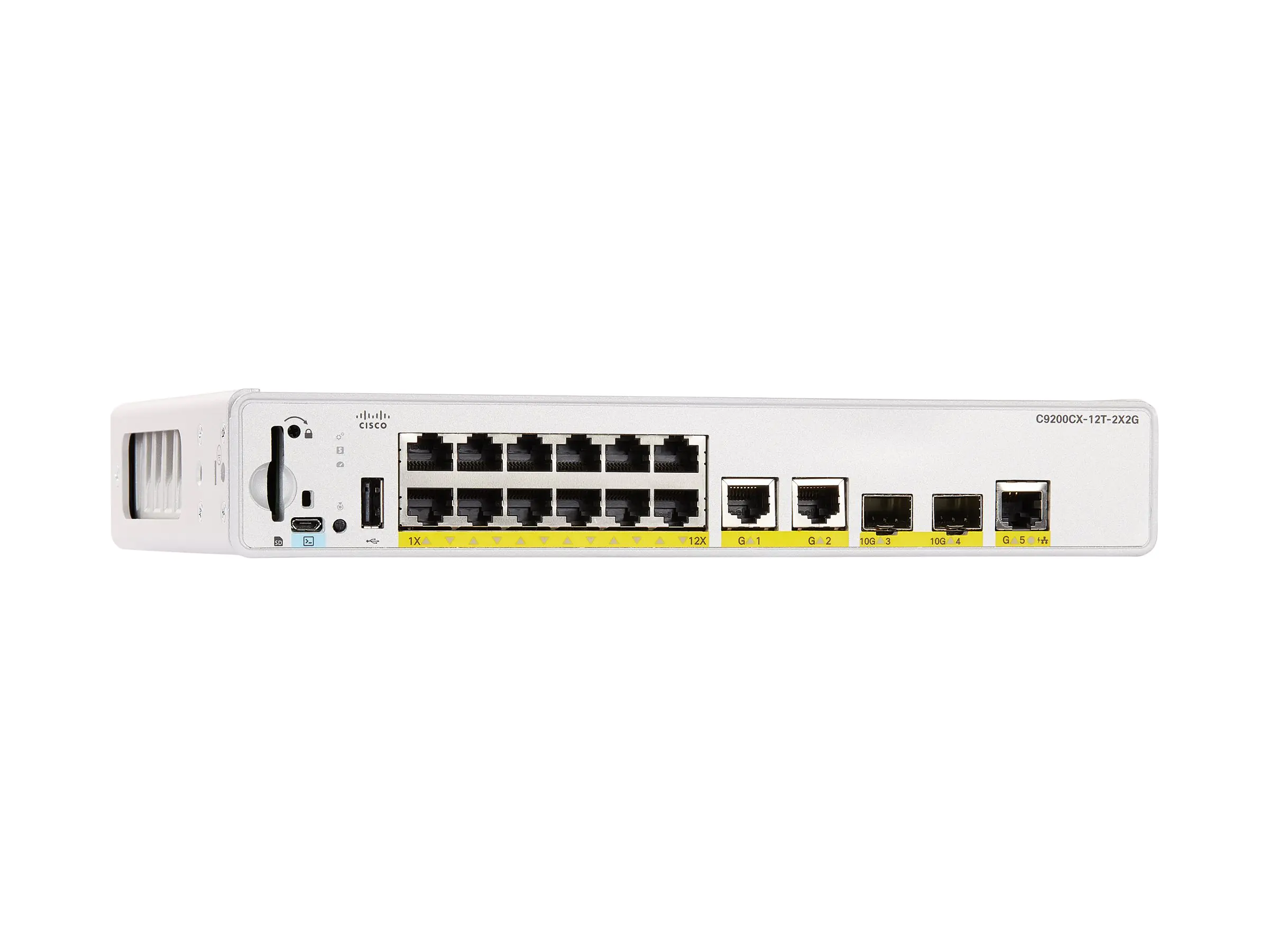Cisco Catalyst 9200CX - Network Advantage - Switch - kompakt - L3 - managed - 12 x 1000Base-T + 3 x 1000Base-T + 2 x 1 Gigabit/10 Gigabit SFP+ (Uplink) - an Rack montierbar - UPOE+