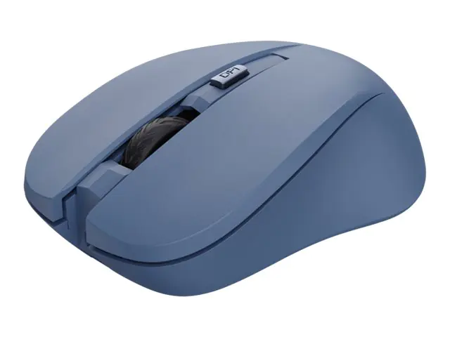 Trust Mydo - Maus - leise - rechts- und linkshändig - optisch - 4 Tasten - kabellos - 2.4 GHz - kabelloser Empfänger (USB) - Blau
