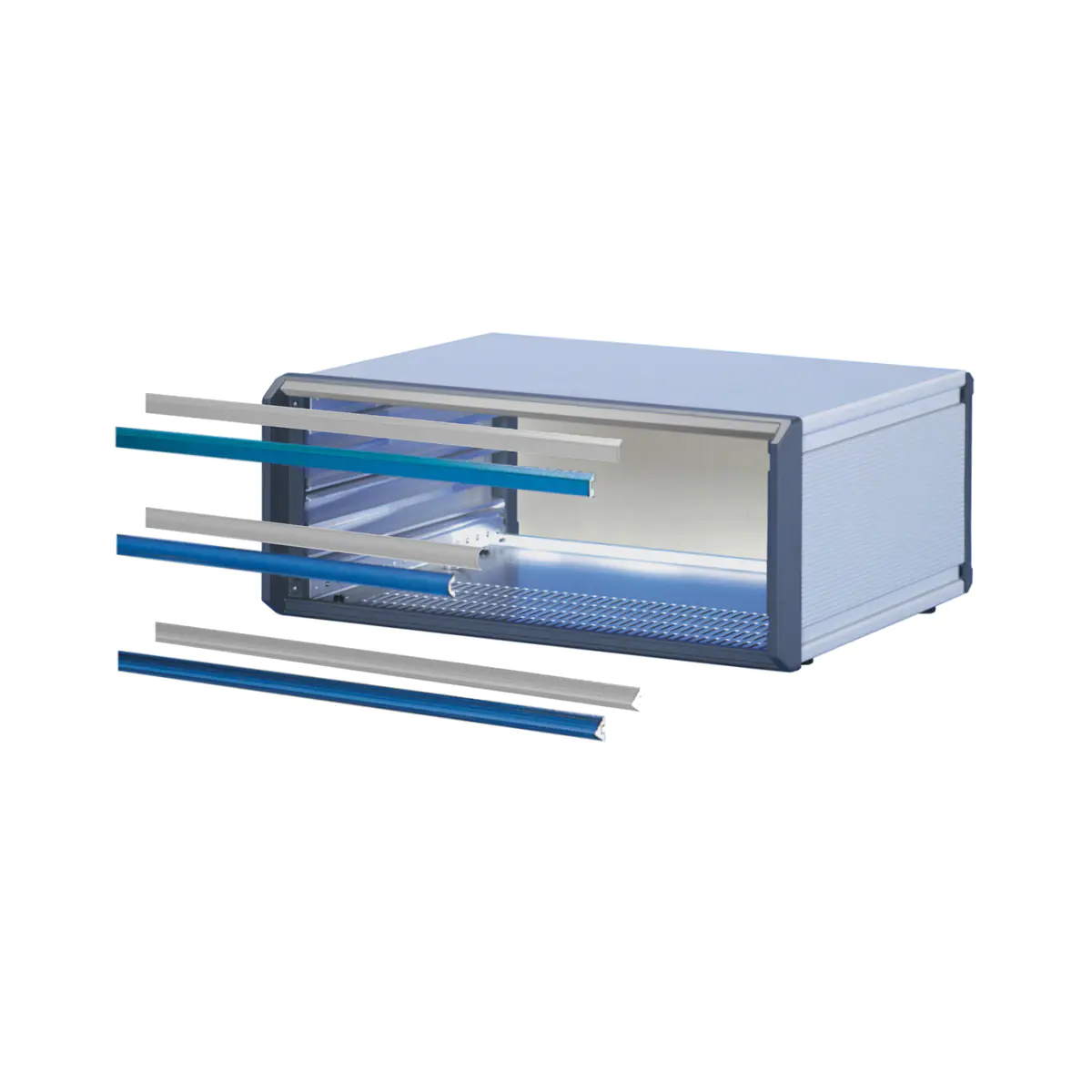 SCHROFF DEC.STRIP TYPE1 42HP RAL5007