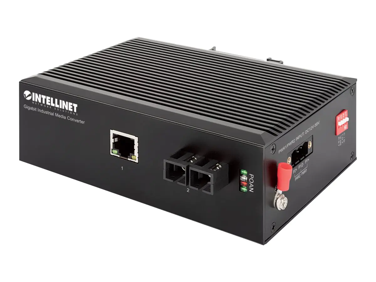 Intellinet - Medienkonverter - 1GbE - 10Base-T, 1000Base-SX, 100Base-TX, 1000Base-T - RJ-45 / SC Single-Modus - bis zu 20 km - 1310 nm