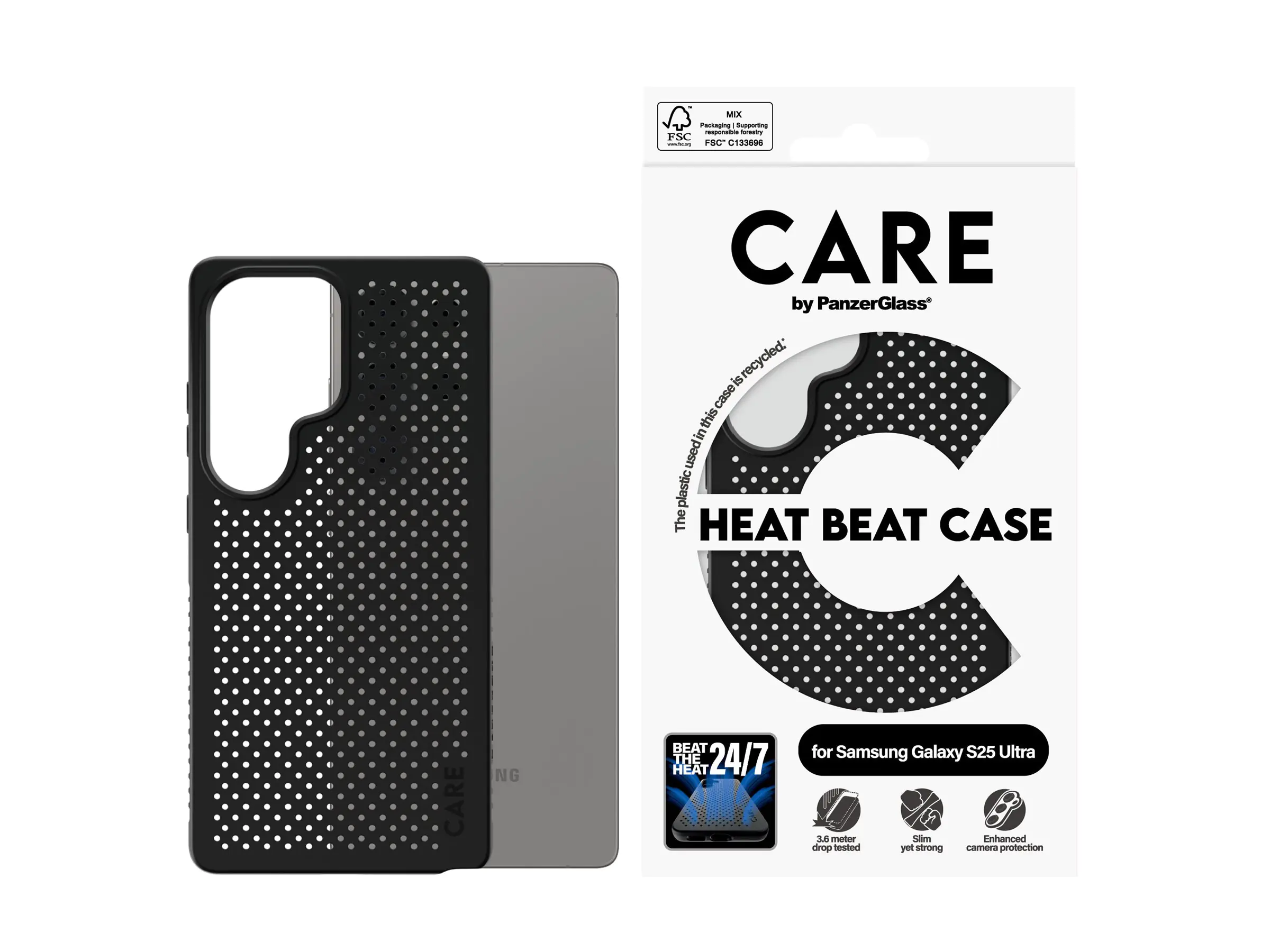 PanzerGlass CARE by PanzerGlass Heat Beat - Hintere Abdeckung für Mobiltelefon - Thermoplastis