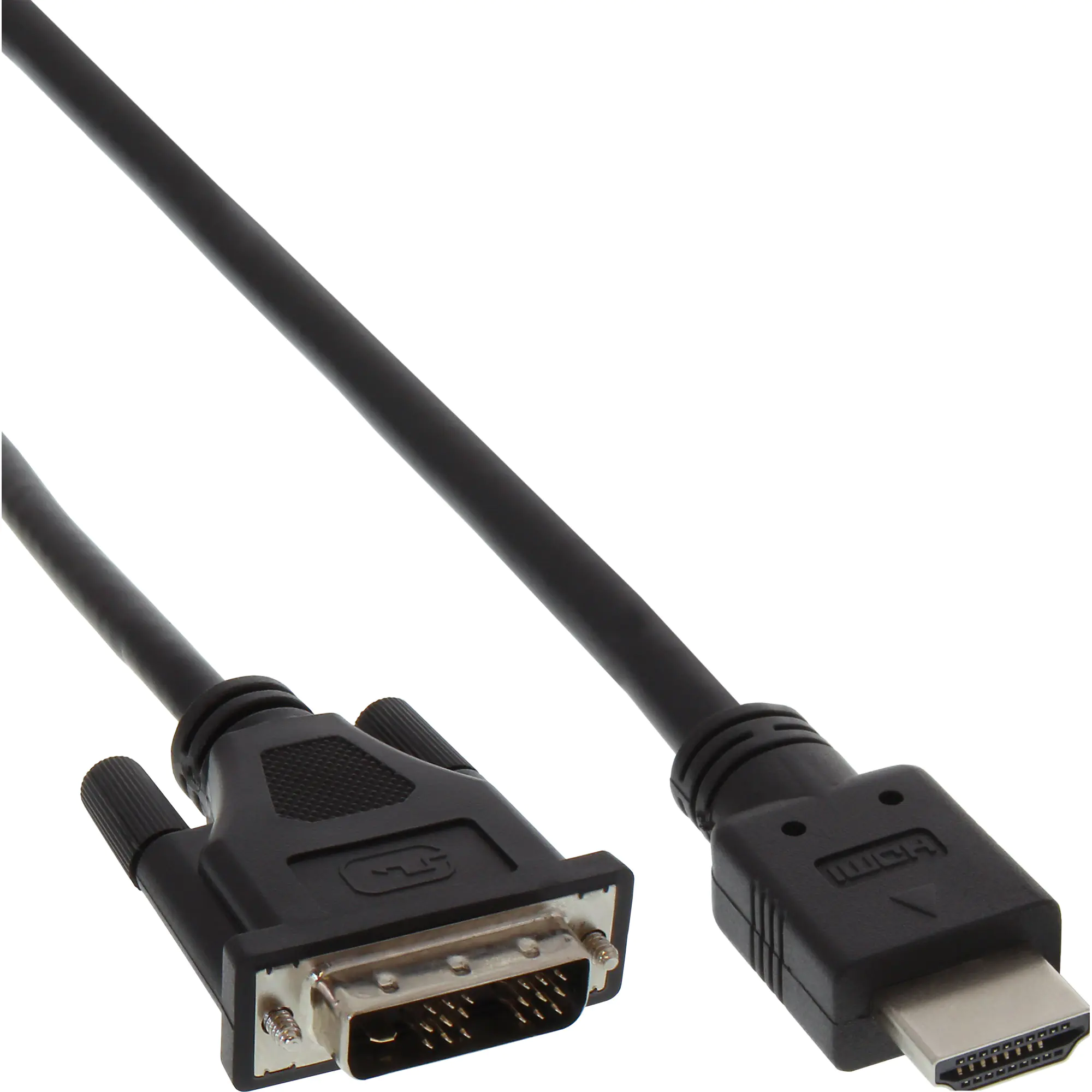 InLine - Videokabel - DVI-D (M) bis HDMI (M) - 50 cm - Schwarz - Daumenschrauben