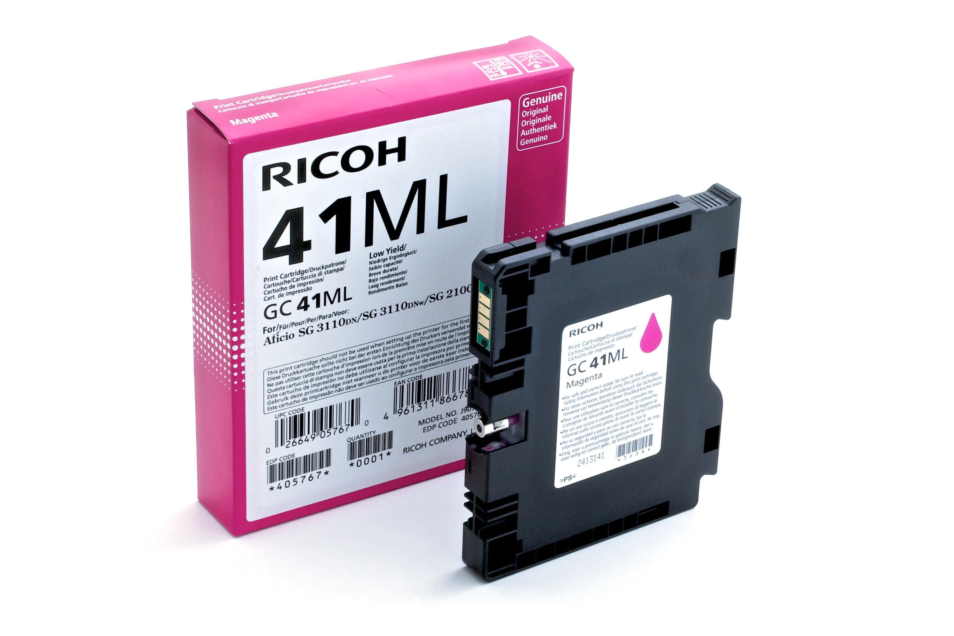 Ricoh GC 41ML - Low Yield - Magenta - Original - Tintenpatrone - für Ricoh Aficio SG 2100, Aficio SG 3100, Aficio SG 3110, Aficio SG 7100, SG 3110, SG 3120