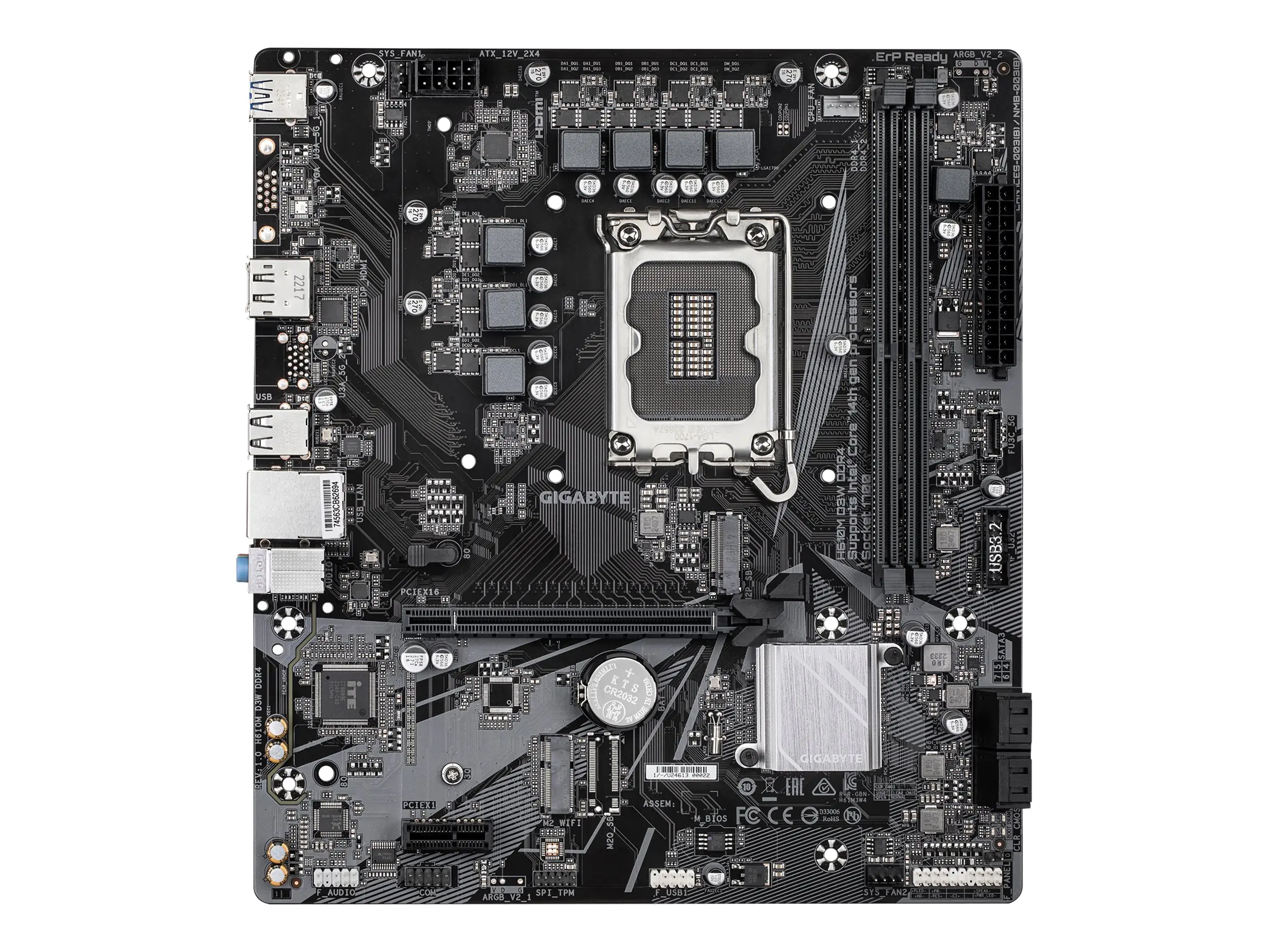 Gigabyte H610M D3W DDR4 - 1.0 - Motherboard - micro ATX - LGA1700-Sockel - H610 Chipsatz - USB-C