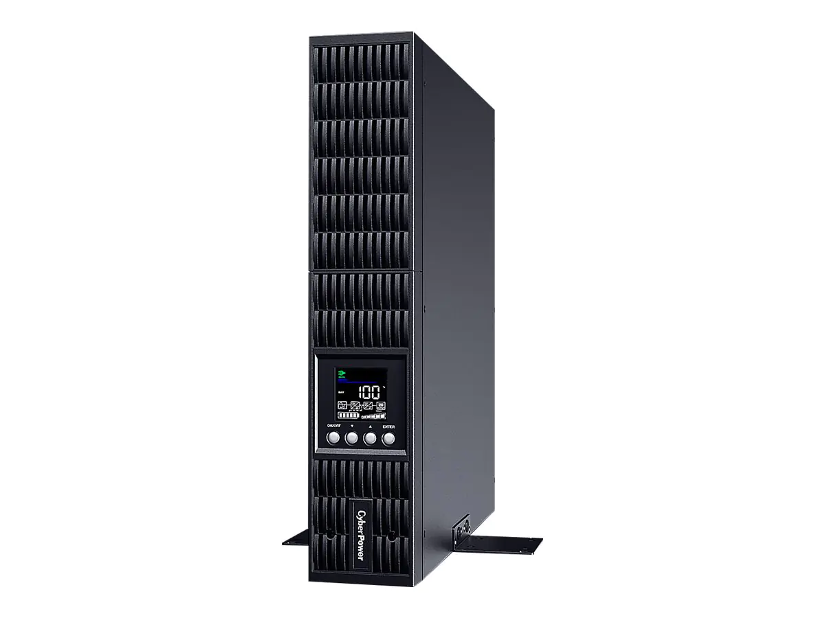 CyberPower Smart App Online S OLS1000ERT2UA - USV (in Rack montierbar/extern) - Wechselstrom 230 V - 900 Watt - 1000 VA - 1-phasig - 9 Ah - RS-232, USB - Ausgangsanschlüsse: 8 - 2U - Schwarz