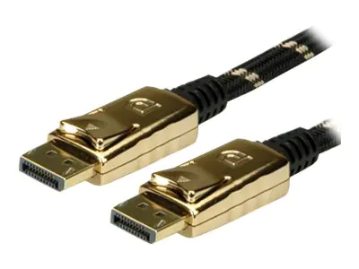 Roline Gold - DisplayPort-Kabel - DisplayPort (M) zu DisplayPort (M) - 3 m - Schwarz, Gold